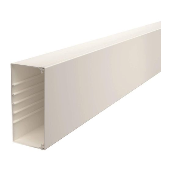 OBO Bettermann Wand- und Deckenkanal WDK 80170, 80x170x2000mm, PVC, Reinweiß