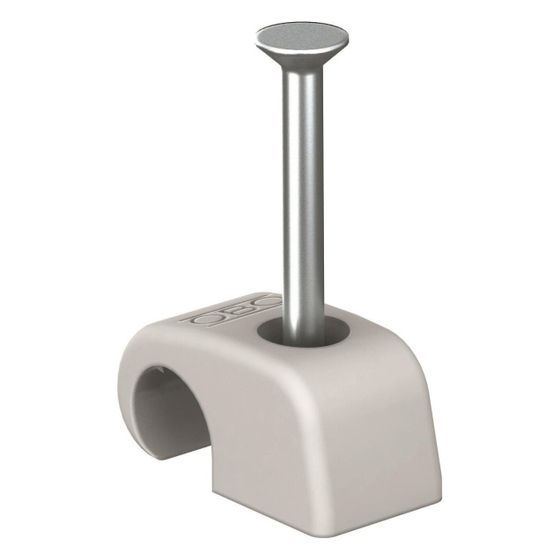OBO Bettermann Haft-Clip 2025 25 LGR, 4-7mm, 25mm, rund, Kunststoff, Lichtgrau