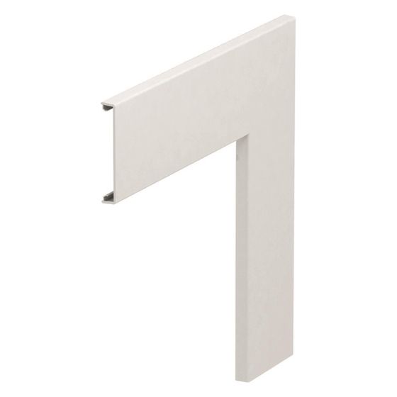 OBO Bettermann Oberteil Flachwinkel GK-OTGFRW, 76,5mm, PVC, Reinweiß RAL 9010