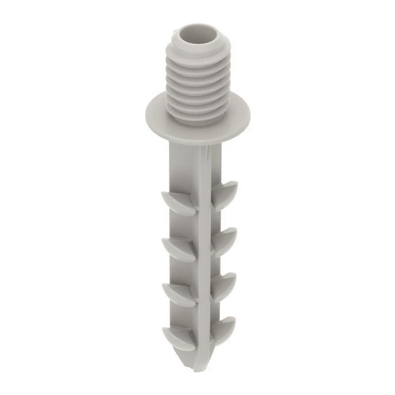 OBO Bettermann Steckdübel Delta-Push GM6 30, 6mm Bohrlochdurchmesser 35mm Bohrlochtiefe 30mm Dübellänge, Kunststoff, 2351673