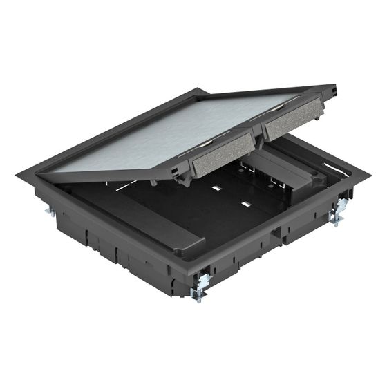 OBO Bettermann Geräteeinsatz GES9 55U V 9011, 263x263mm, Kunststoff, Schwarz