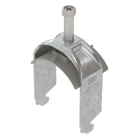 OBO Bettermann Bügelschelle 2056 BS-N1-K-52, 46-52mm, Stahl/Kunststoff, Tauchfeuerverzinkt