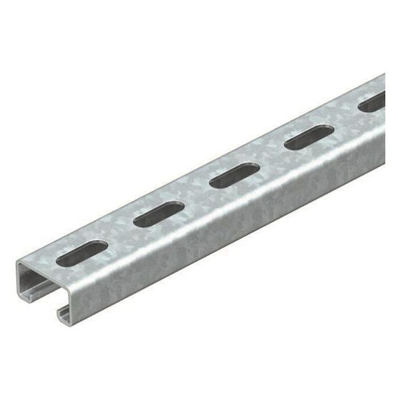 OBO Bettermann Profilschiene MS 21 MS4121P2000FS, 2000x41x21mm, Stahl, bandverzinkt