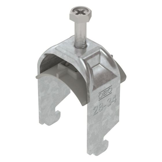 OBO Bettermann Bügelschelle 2056, 28-34mm, Stahl/Kunststoff, feuerverzinkt