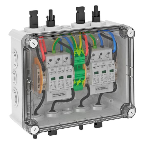 OBO Bettermann PV-Systemlösung PVG-C1000S110, 1000V, 30A, 240x190x113mm, Grau