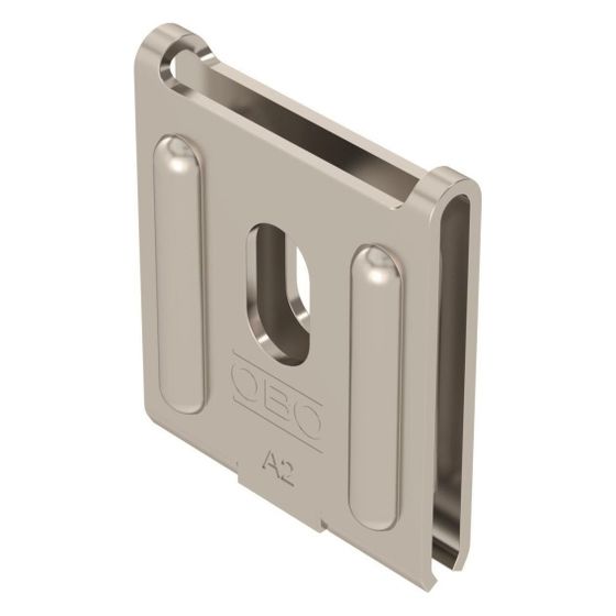 OBO Bettermann Wandbefestiger K12 1818 A2, 50x59mm, rostfreier Stahl, Edelstahl