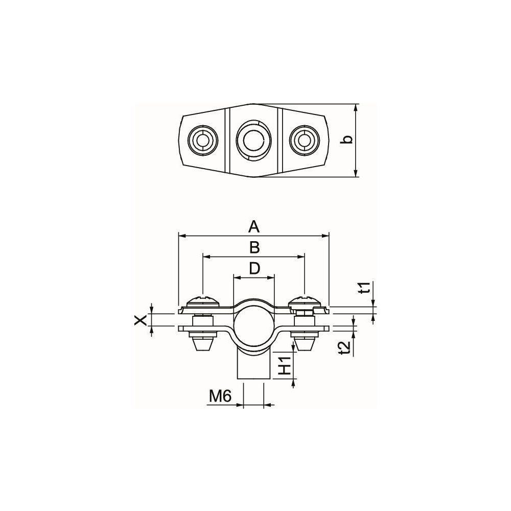 OBO Bettermann Abstandschelle ASG 732 10 G, 8-10mm, Stahl, galvanisch verzinkt... OBO-1362410 4012196599615 (Abb. 6)