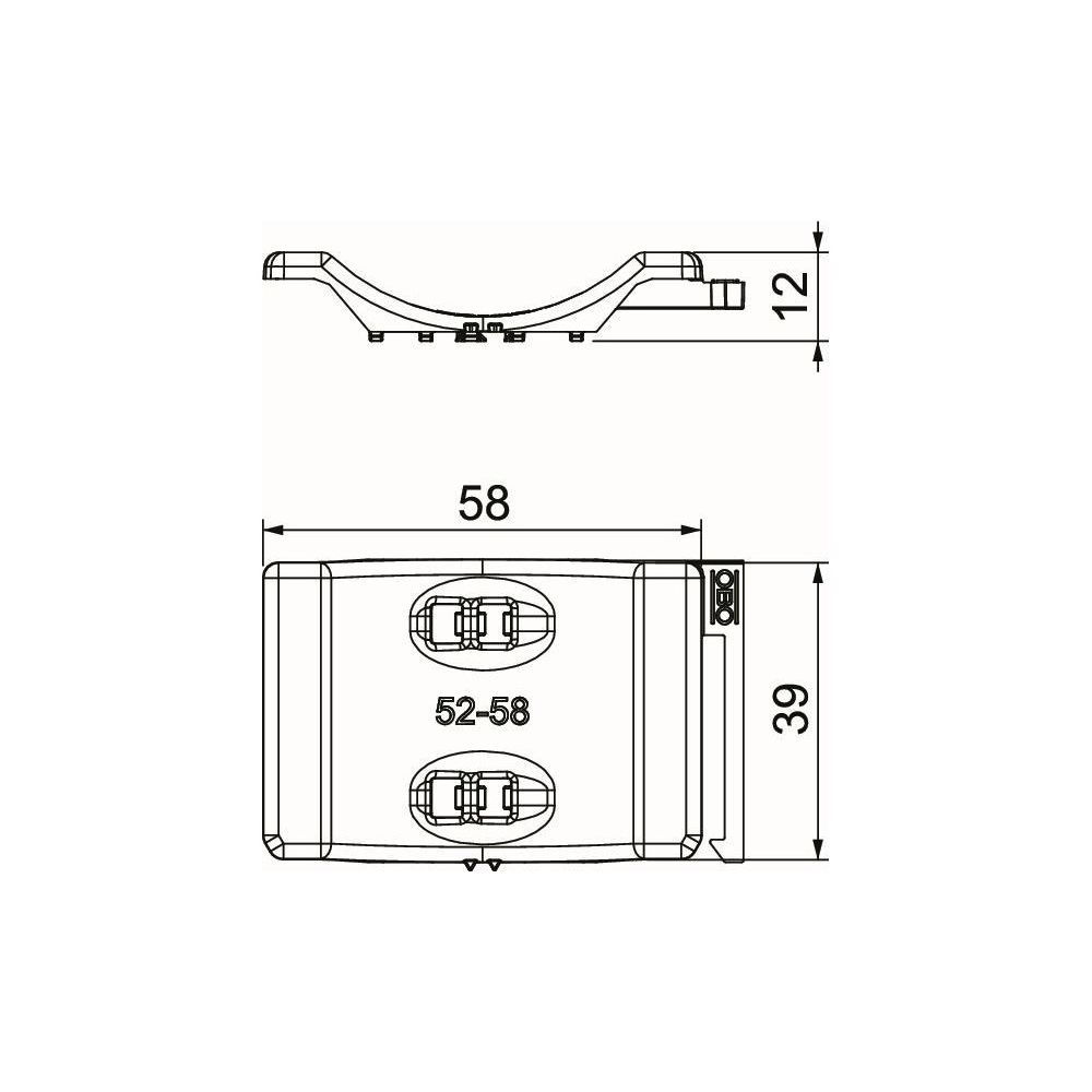 OBO Bettermann Universal-Gegenwanne 2058UW 58 LGR, 52-58mm, Polypropylen, Lichtgrau... OBO-1198058 4012196636228 (Abb. 3)