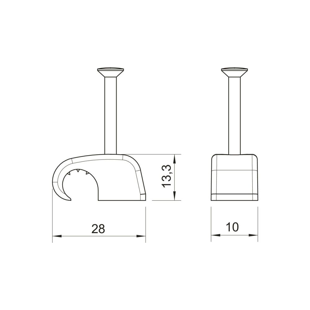 OBO Bettermann Haft-Clip 2027 30 LGR, 10-14mm, Kunststoff, Lichtgrau RAL7035... OBO-2228831 4012195219910 (Abb. 2)