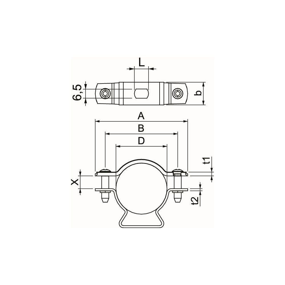 OBO Bettermann Abstandschelle ASL 733 36 G, 30-36mm, Stahl, Galvanisch verzinkt... OBO-1362776 4012196600090 (Abb. 5)