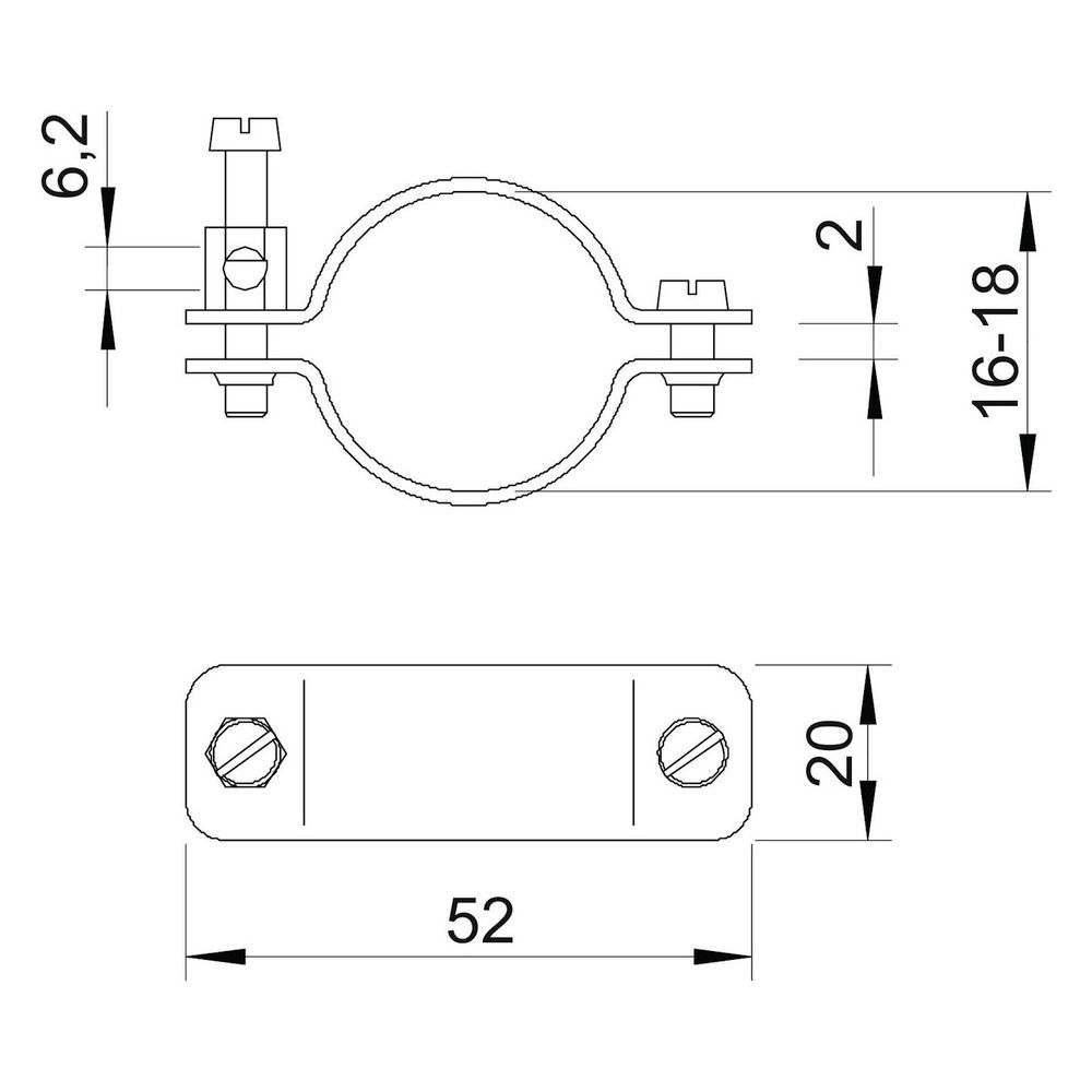 OBO Bettermann Erdungsschelle 942 18, 16-18mm, Kupfer, vernickelt... OBO-5038057 4012195384670 (Abb. 4)