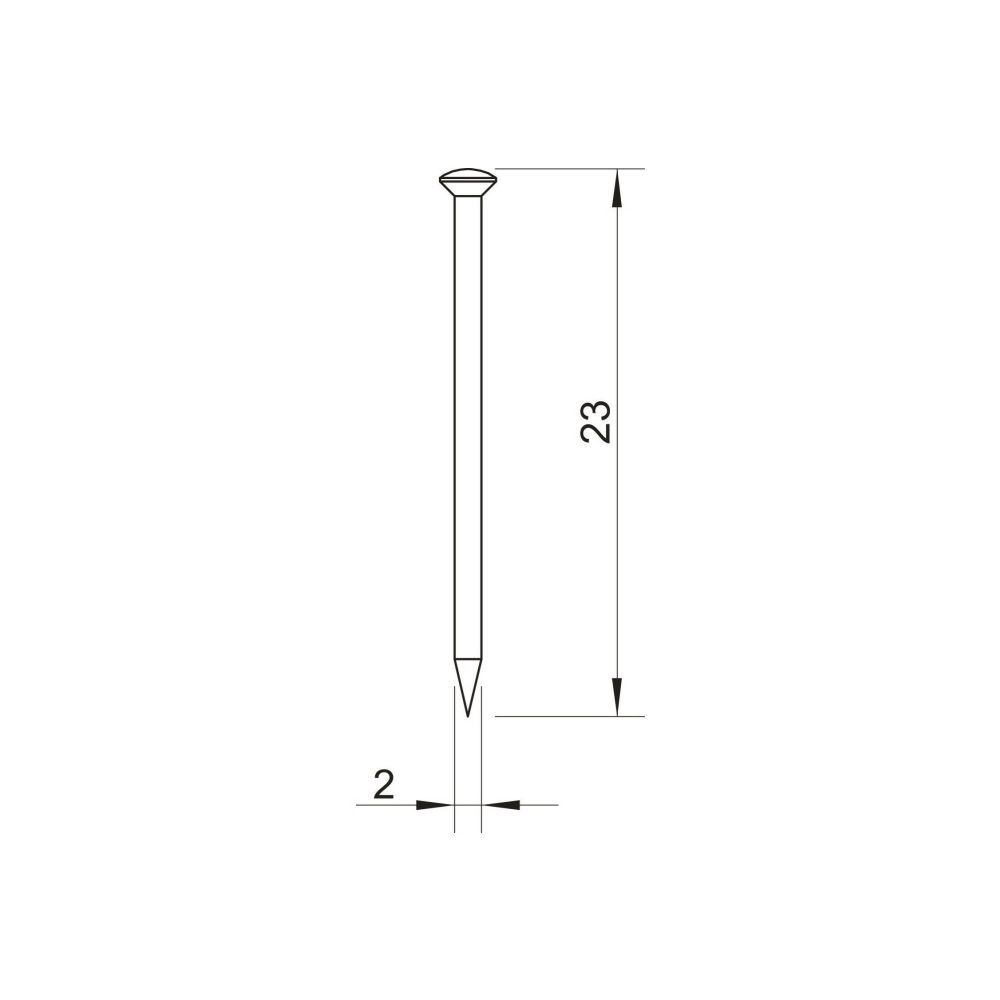 OBO Bettermann Stahlnagel 362 23 BK, 23mm Länge, 2mm Durchmesser, Linsenkopf, Stahl, Blau ... OBO-3353230 4012195291497 (Abb. 2)