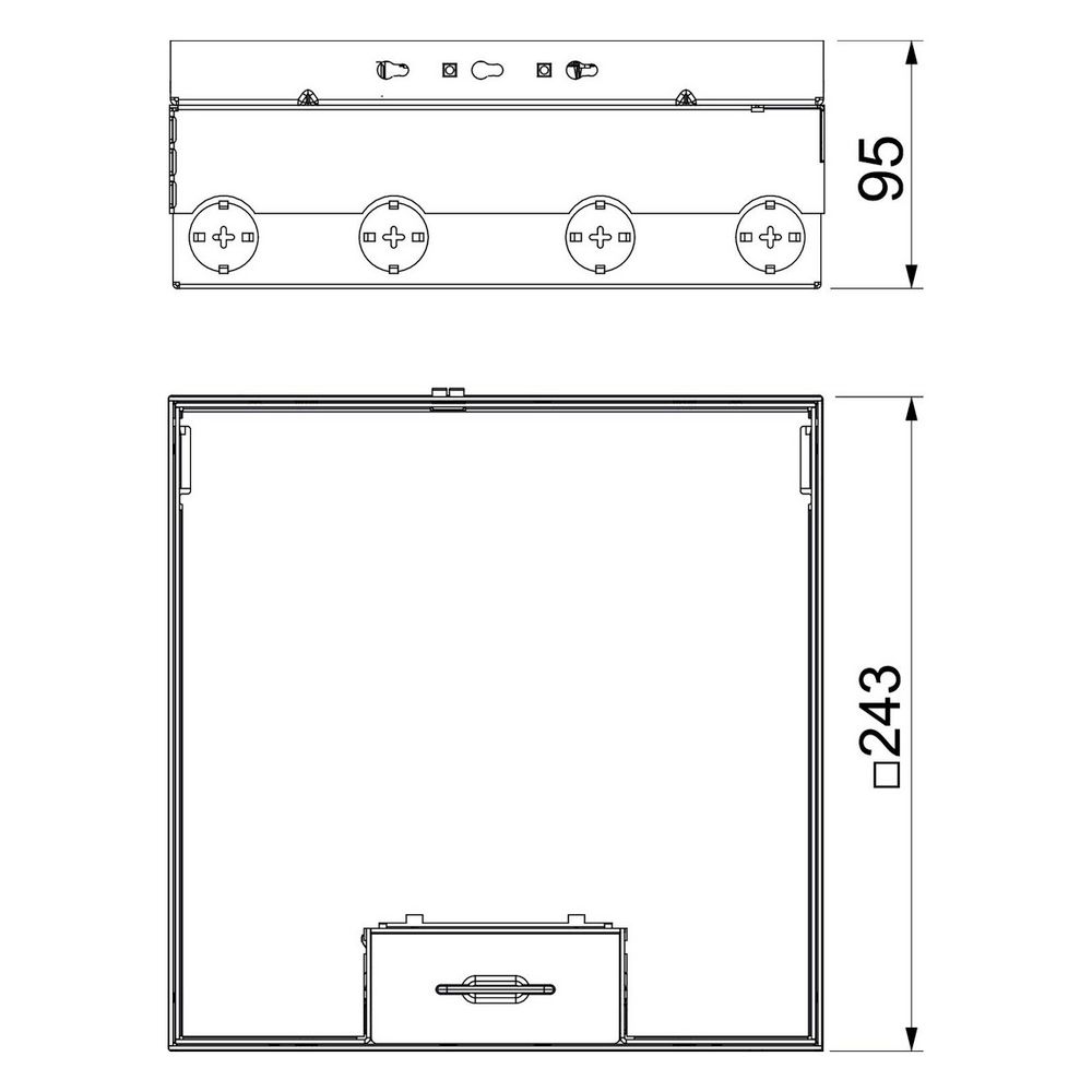 OBO Bettermann Geräteeinsatz UDHOME9 2V GB V, 246x246mm, Edelstahl... OBO-7427300 4012195916727 (Abb. 2)