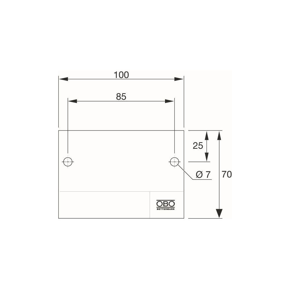 OBO Bettermann Kennzeichnungsschild KS-S DE, 70x100mm, Polystyrol, Weiß... OBO-7205425 4012195448259 (Abb. 3)