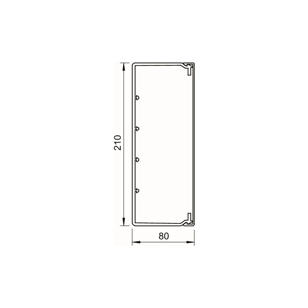 OBO Bettermann Wand- und Deckenkanal WDK 80x210x2000mm, 80x210x2000mm, PVC, Grau... OBO-6026192 4012196029891 (Abb. 3)