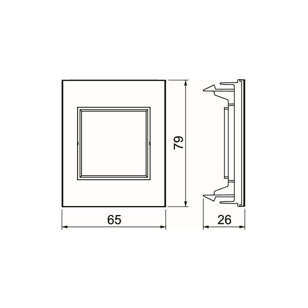 OBO Bettermann Abdeckrahmen BRK CF1 M45, 80x66x28mm, Kunststoff, Weiß... OBO-6121104 4012196734986 (Abb. 4)