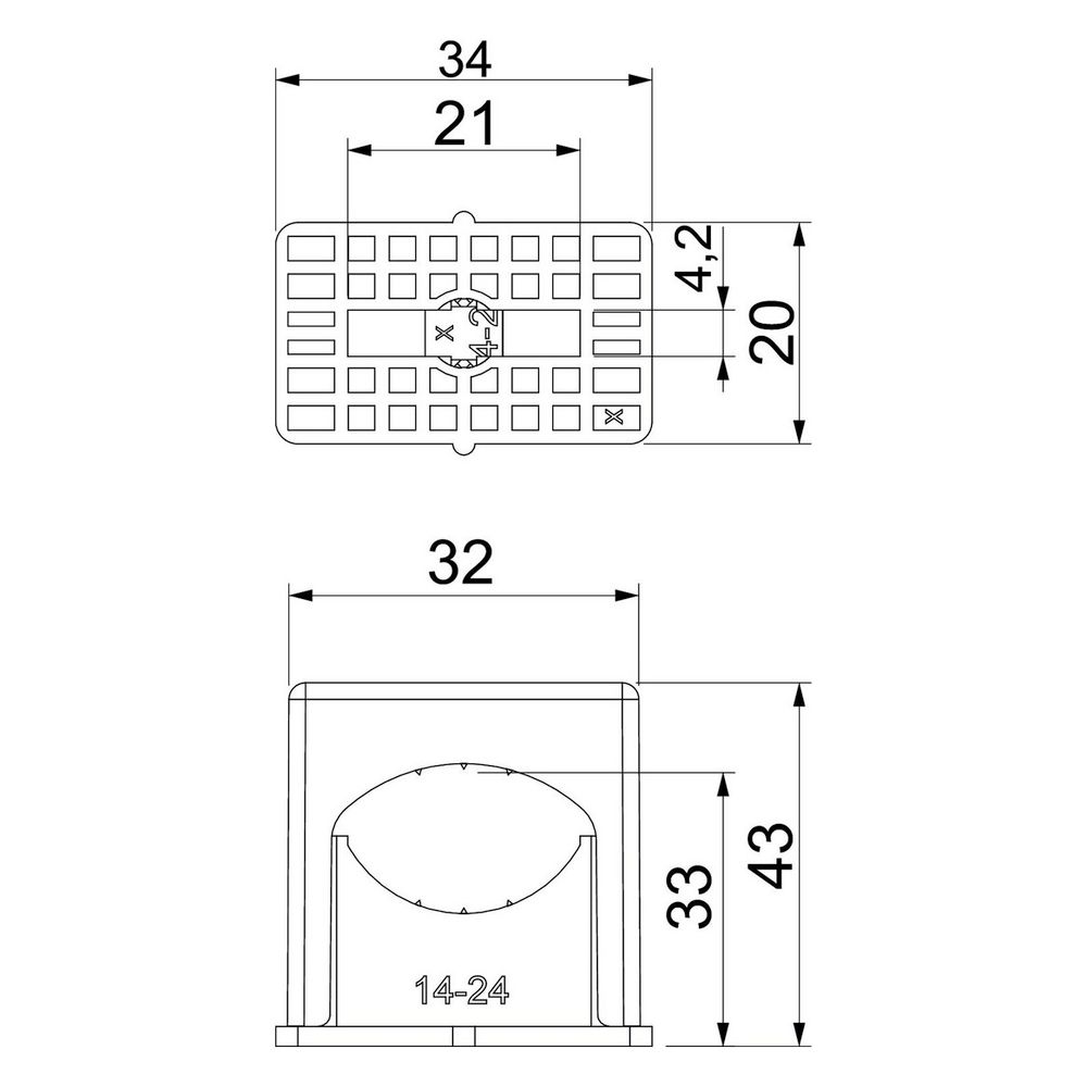 OBO Bettermann Druck-ISO-Schelle 3051, 14-24mm, Polystyrol, Lichtgrau... OBO-2101033 4012195195313 (Abb. 4)