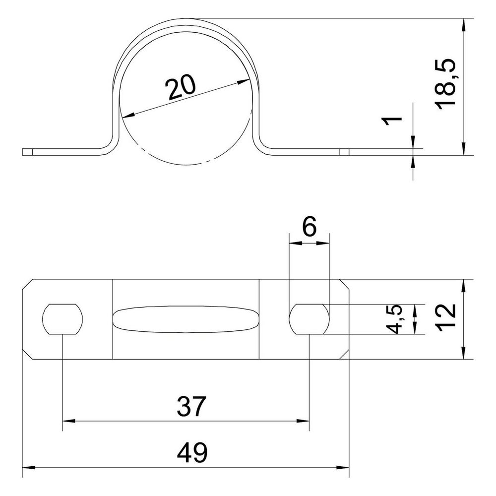 OBO Bettermann Befestigungsschelle 605 20 G, 20mm, Stahl, Galvanisch verzinkt... OBO-1018205 4012195017059 (Abb. 5)
