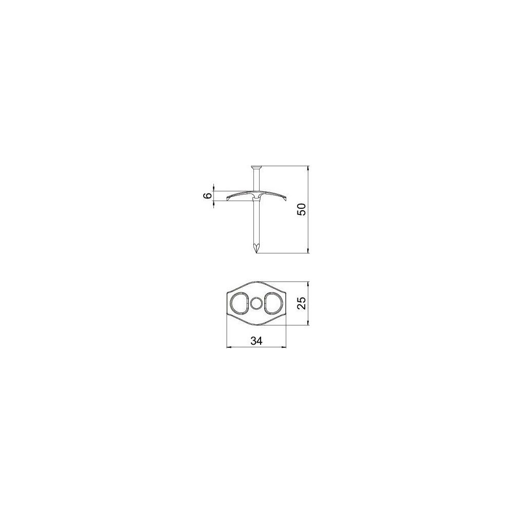 OBO Bettermann Nagelschelle Nagel-Fix 1996 50, 50mm, Kunststoff, farblos... OBO-2222841 4012195705734 (Abb. 4)