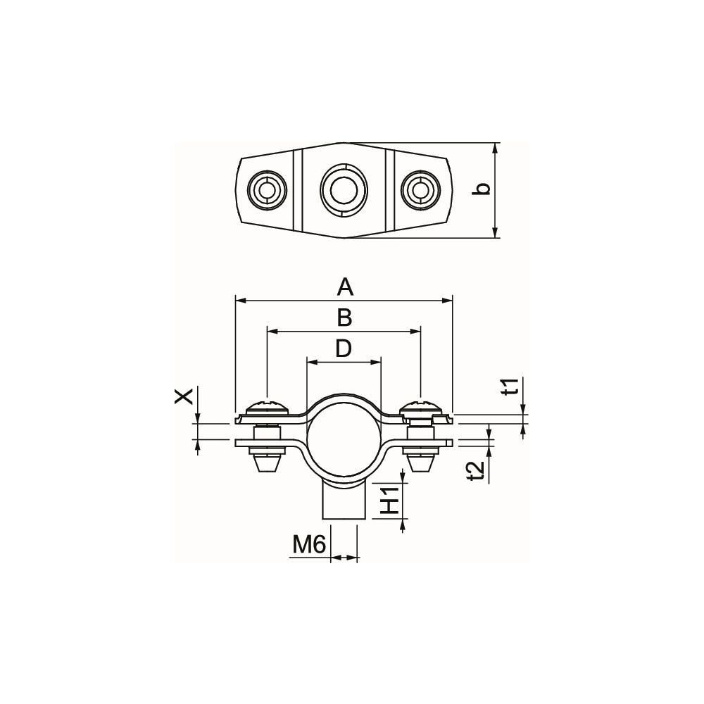 OBO Bettermann Abstandschelle ASG 732 14 G, 12-14mm, Stahl, galvanisch verzinkt... OBO-1362414 4012196599639 (Abb. 5)