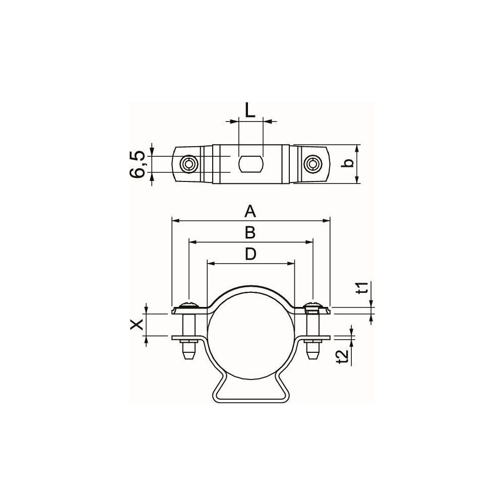 OBO Bettermann Abstandschelle ASL 733 36, 30-36mm, Stahl, feuerverzinkt... OBO-1362726 4012196599981 (Abb. 6)