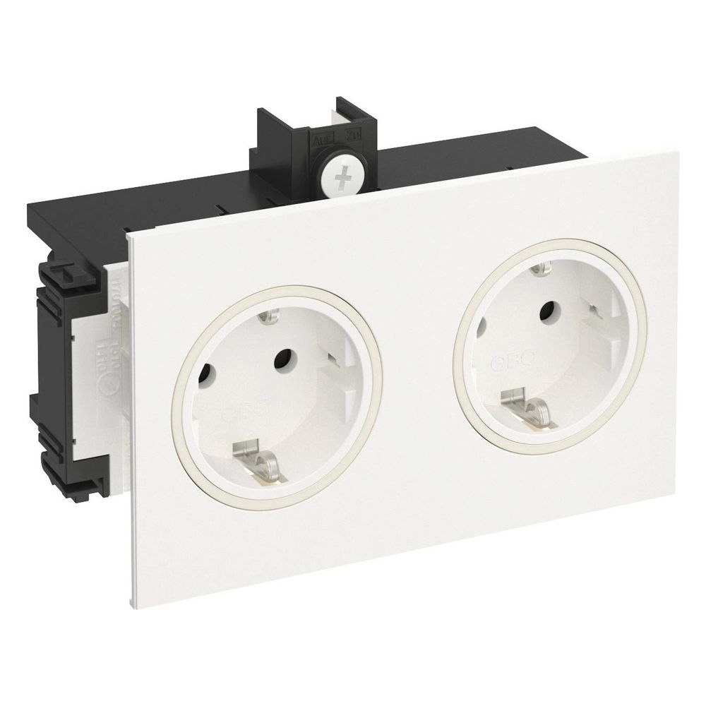 OBO Bettermann Kanalsteckdose SIGNA IN 2-fach, 16A 250V, Kunststoff, Reinweiß, 6121014... OBO-6121014 4012196734405 (Abb. 4)