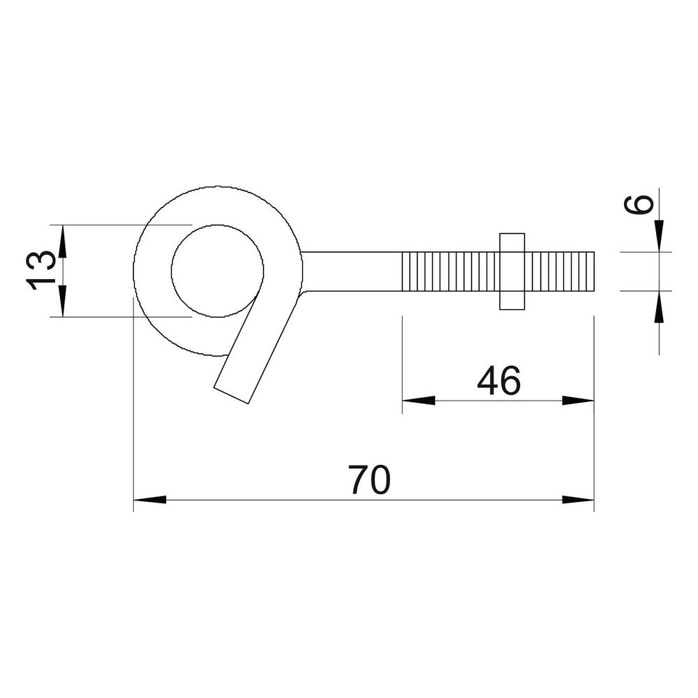 OBO Bettermann Schaukelhaken 948 TG6, M6x70mm, Stahl... OBO-3453820 4012195513315 (Abb. 4)