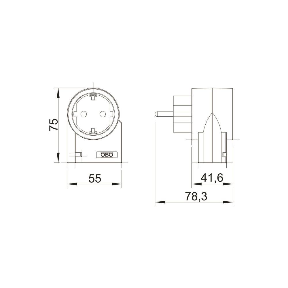 OBO Bettermann Netzfeinschutz FC-D, 230V 16A IP20, Reinweiß, 5092800... OBO-5092800 4012195035053 (Abb. 2)