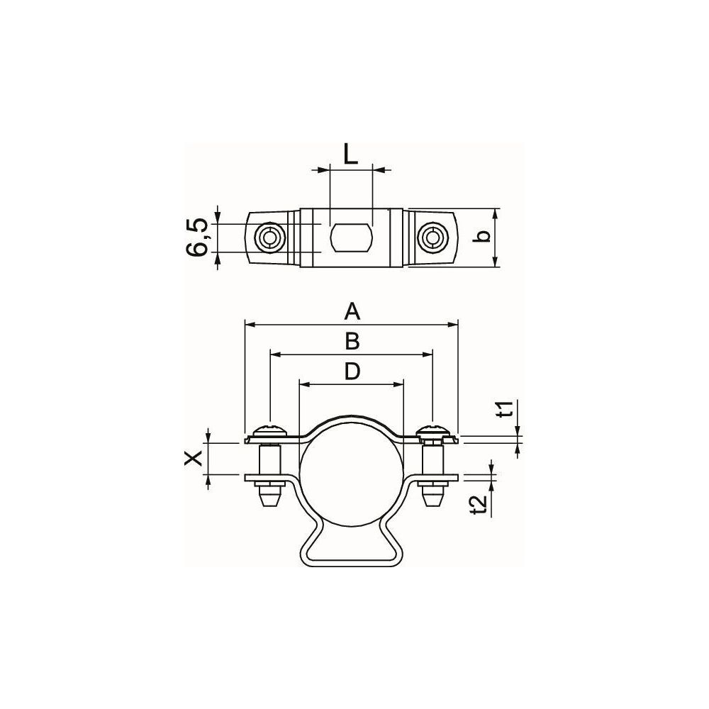 OBO Bettermann Abstandschelle ASL 733 30, 25-30mm, Stahl, feuerverzinkt... OBO-1362722 4012196599943 (Abb. 3)