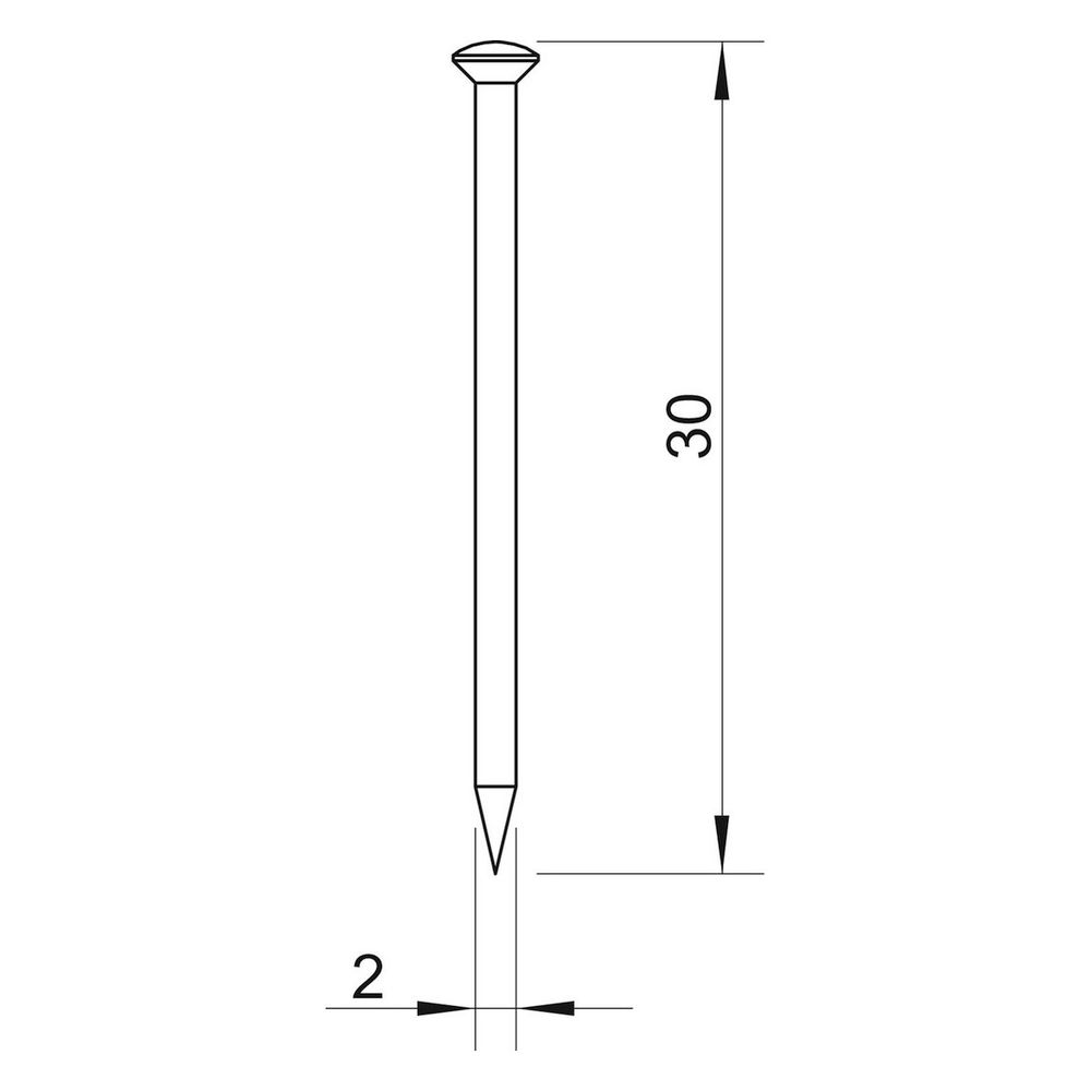 OBO Bettermann Stahlnagel 362 30 BK, 30mm, 2mm, Stahl, Blau angelassen, 3353303... OBO-3353303 4012195291558 (Abb. 4)