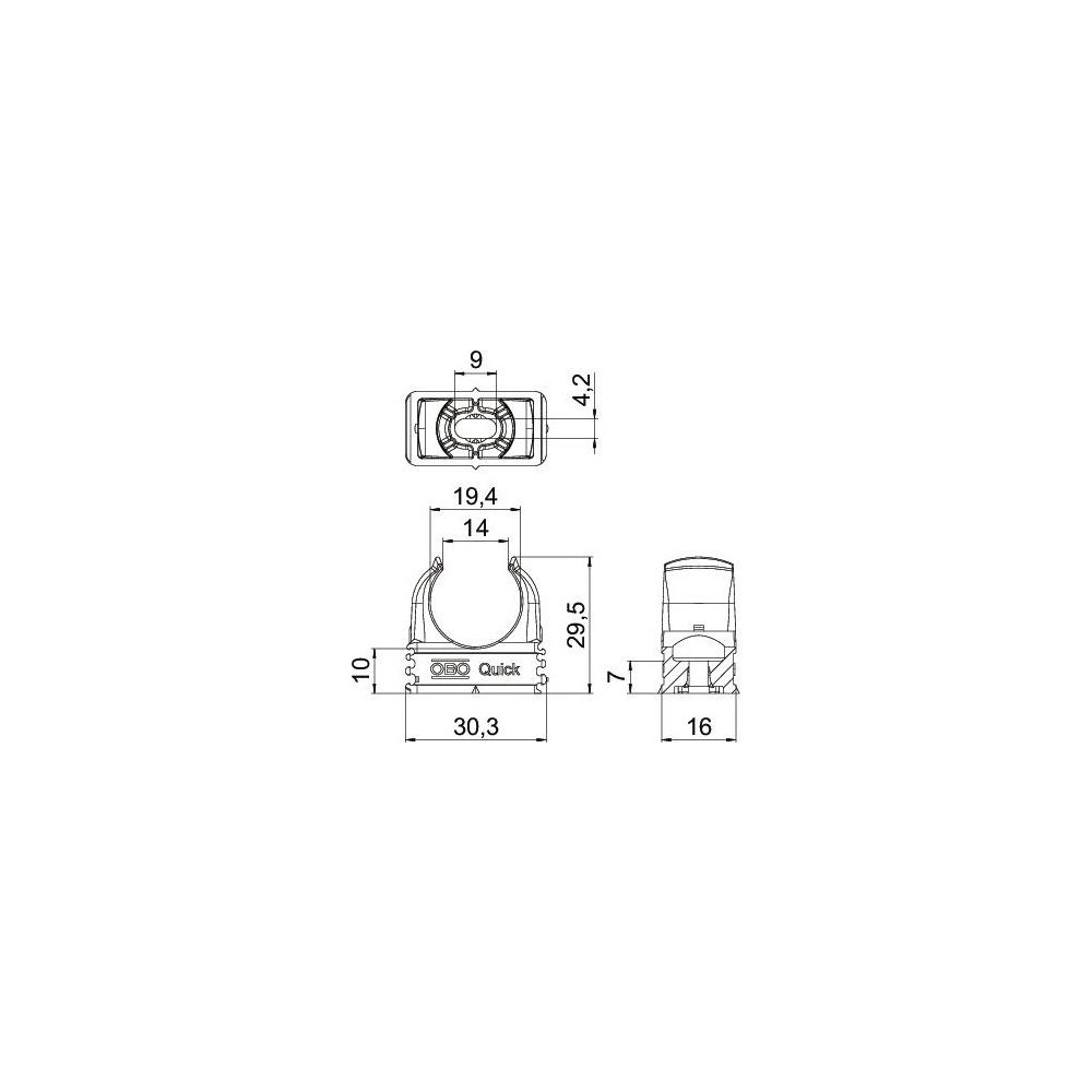 OBO Bettermann Rohrschelle 2955 M20, M20, Kunststoff, Tiefschwarz... OBO-2149563 4012195616337 (Abb. 4)