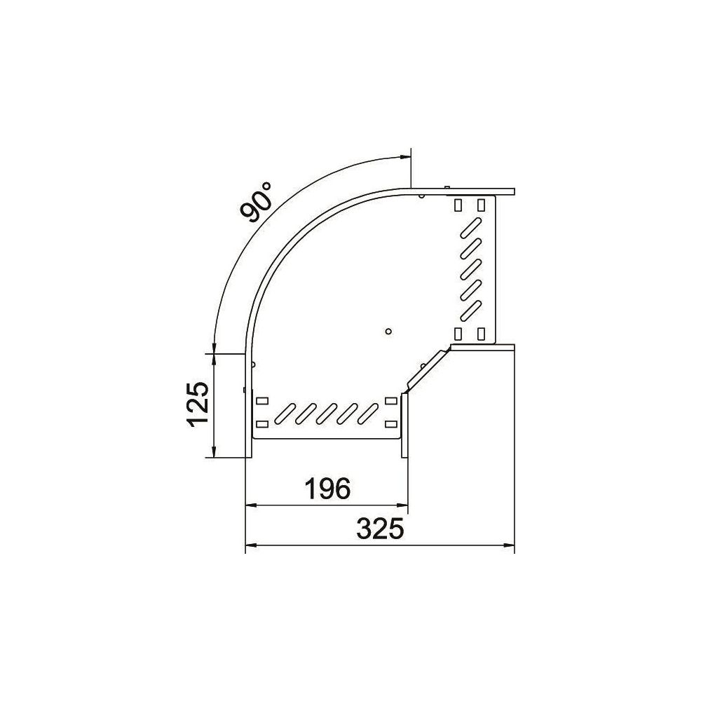 OBO Bettermann Bogen 90 Grad RB 90 620 FS, 60x200mm, Stahl, Zink... OBO-6036564 4012197343163 (Abb. 2)