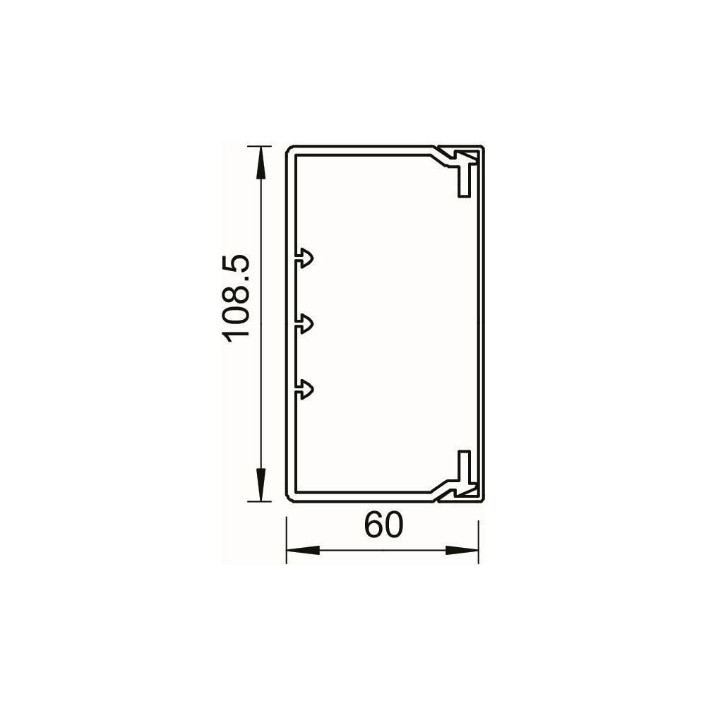 OBO Bettermann Leitungsführungskanal WDKH-60110RW, 60x108,5x2000mm, PC/ABS, Weiß... OBO-6175420 4012195812494 (Abb. 3)