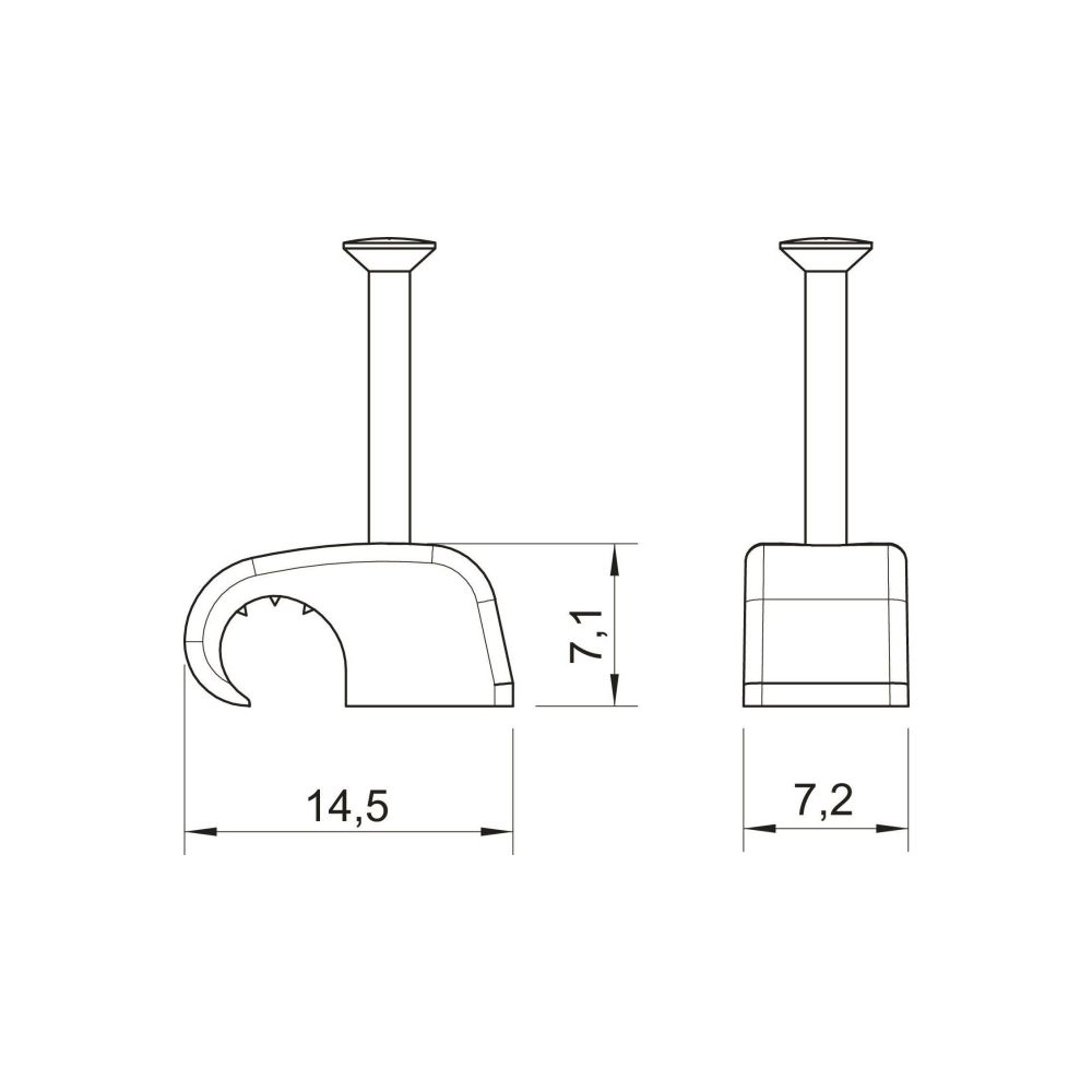 OBO Bettermann Haft-Clip 2025 18 LGR, 4-7mm, 18mm, Polypropylen, Lichtgrau... OBO-2228610 4012195219552 (Abb. 2)