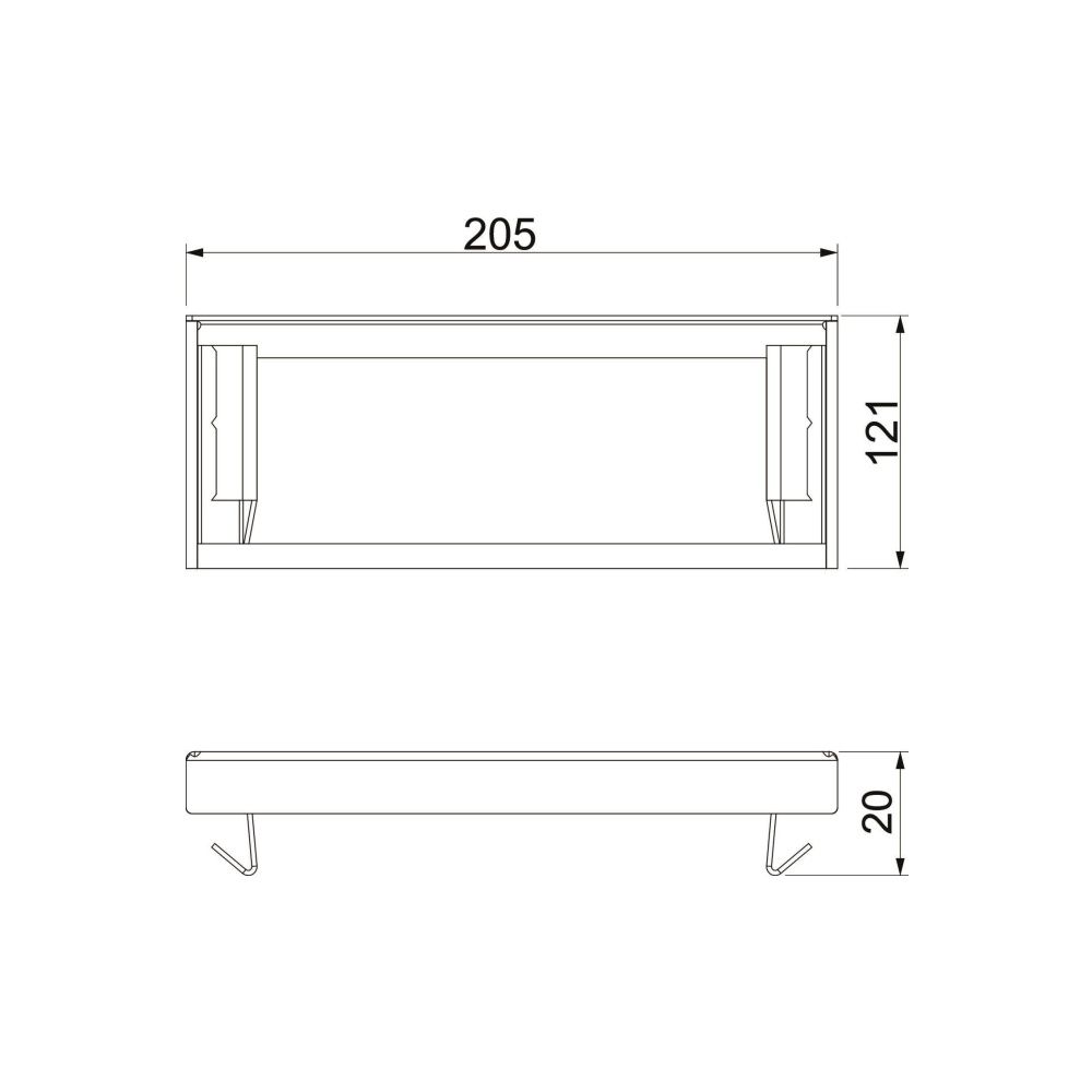OBO Bettermann Endstück PYROLINE Rapid PLM EP 1220 RW, 205x20x121mm, Stahl, Weiß... OBO-7218096 4012197310301 (Abb. 2)