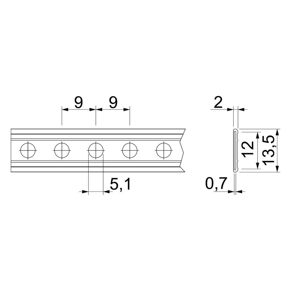 OBO Bettermann Montageband MZ024 PE l 14, 5,1mm Perforationsdurchmesser, Stahl, Schwarz... OBO-1475902 4012197312725 (Abb. 5)