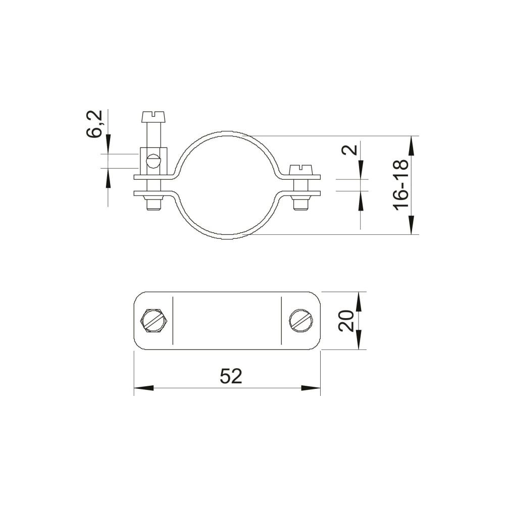 OBO Bettermann Erdungsschelle 942 18, 16-18mm, Kupfer, vernickelt... OBO-5038057 4012195384670 (Abb. 2)