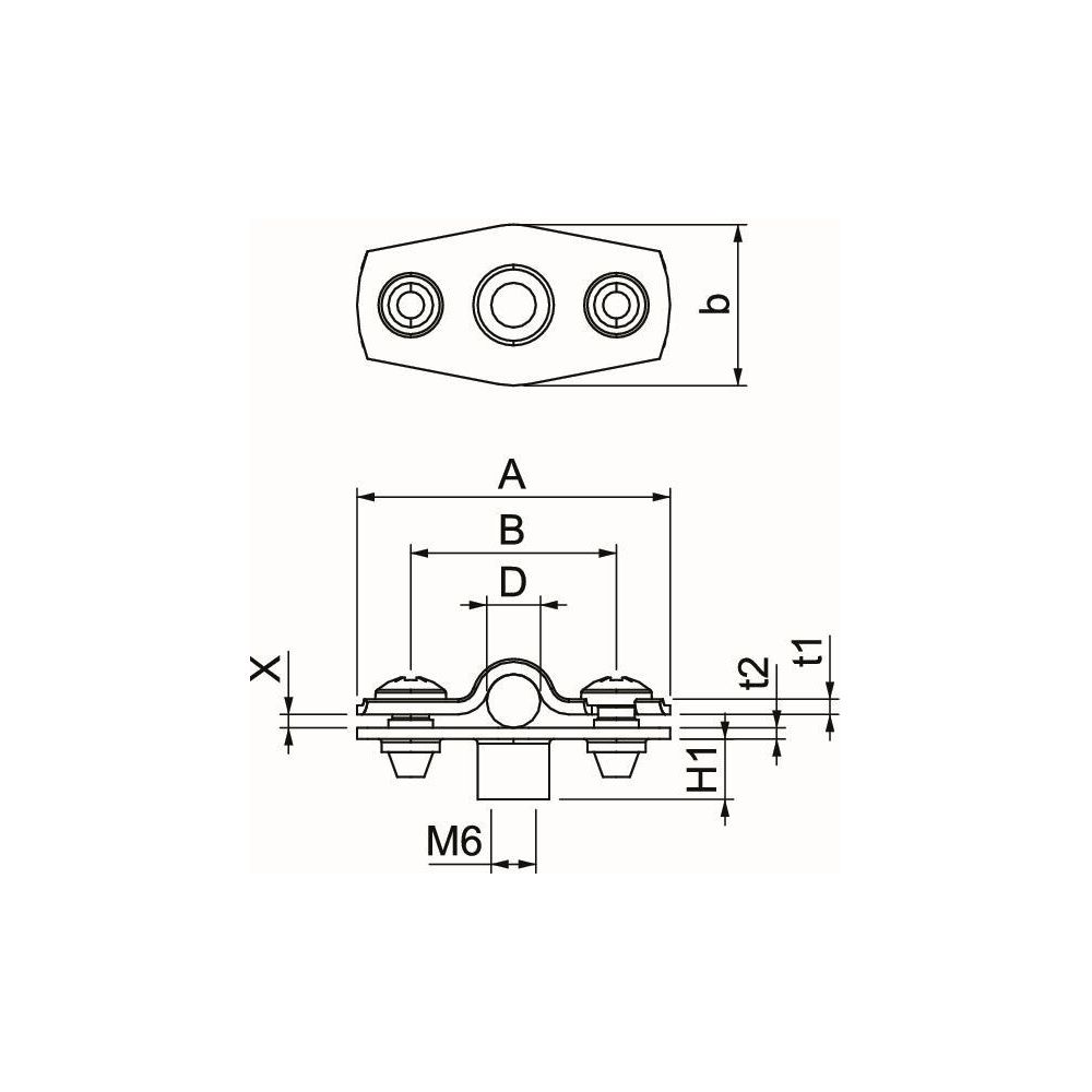 OBO Bettermann Abstandschelle ASG 732 6 G, 5-6mm, Stahl... OBO-1362404 4012196599585 (Abb. 6)
