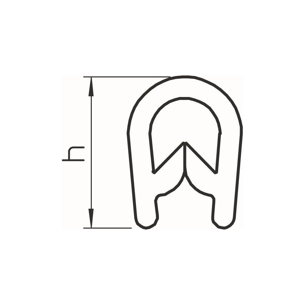 OBO Bettermann Kantenschutzband KSB 2 PVC, 10m 6,5x10mm, Kunststoff, schwarz... OBO-6072909 4012196295395 (Abb. 5)