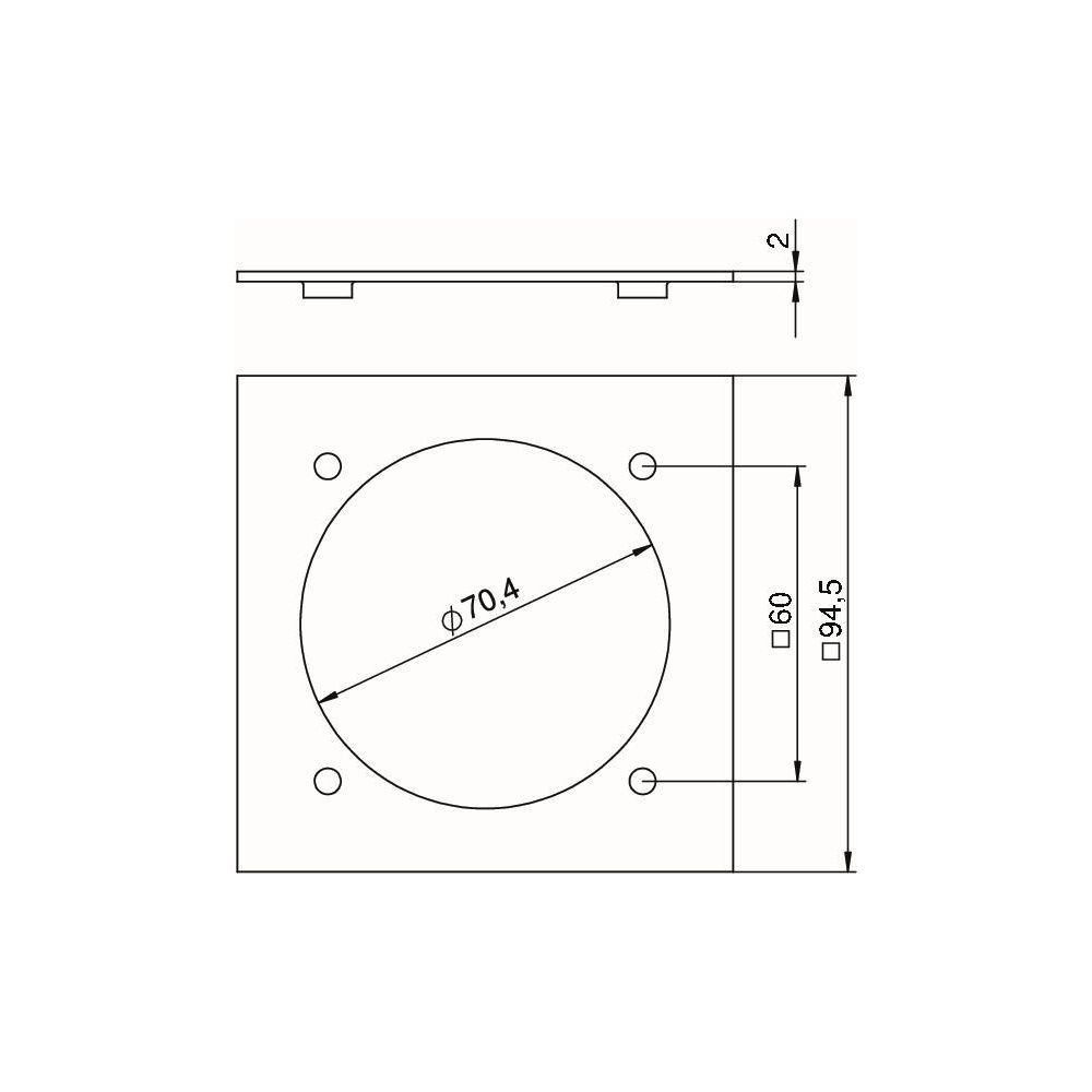 OBO Bettermann Abdeckplatte VH-P3, 95x95mm, Polyamid, Rapsgelb... OBO-6109838 4012195125310 (Abb. 3)