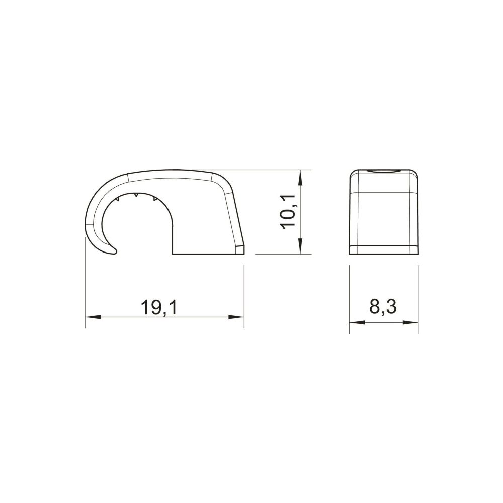 OBO Bettermann Haft-Clip 4040 SP, 7-12mm, Polypropylen, Lichtgrau... OBO-2214881 4012195599838 (Abb. 2)