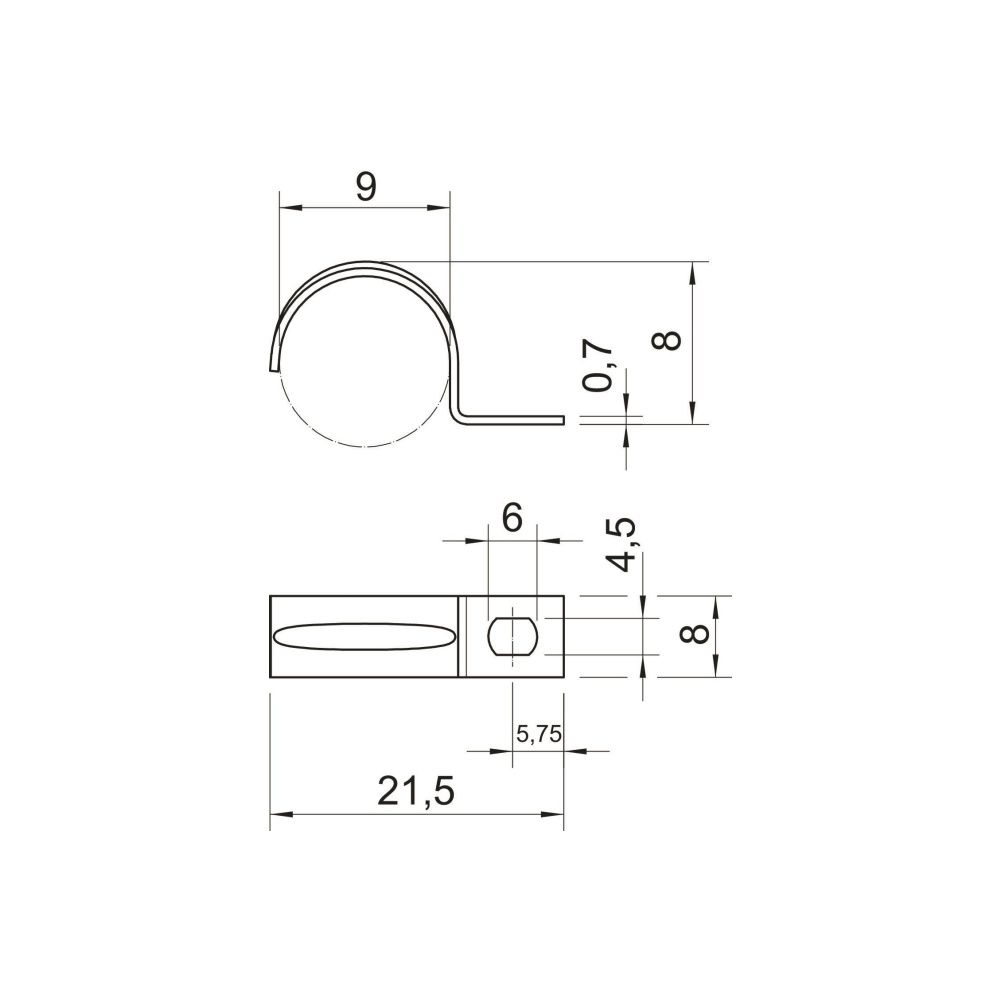 OBO Bettermann Befestigungsschelle 604 9mm, 9mm, Stahl, galvanisch verzinkt... OBO-1003097 4012195001157 (Abb. 2)