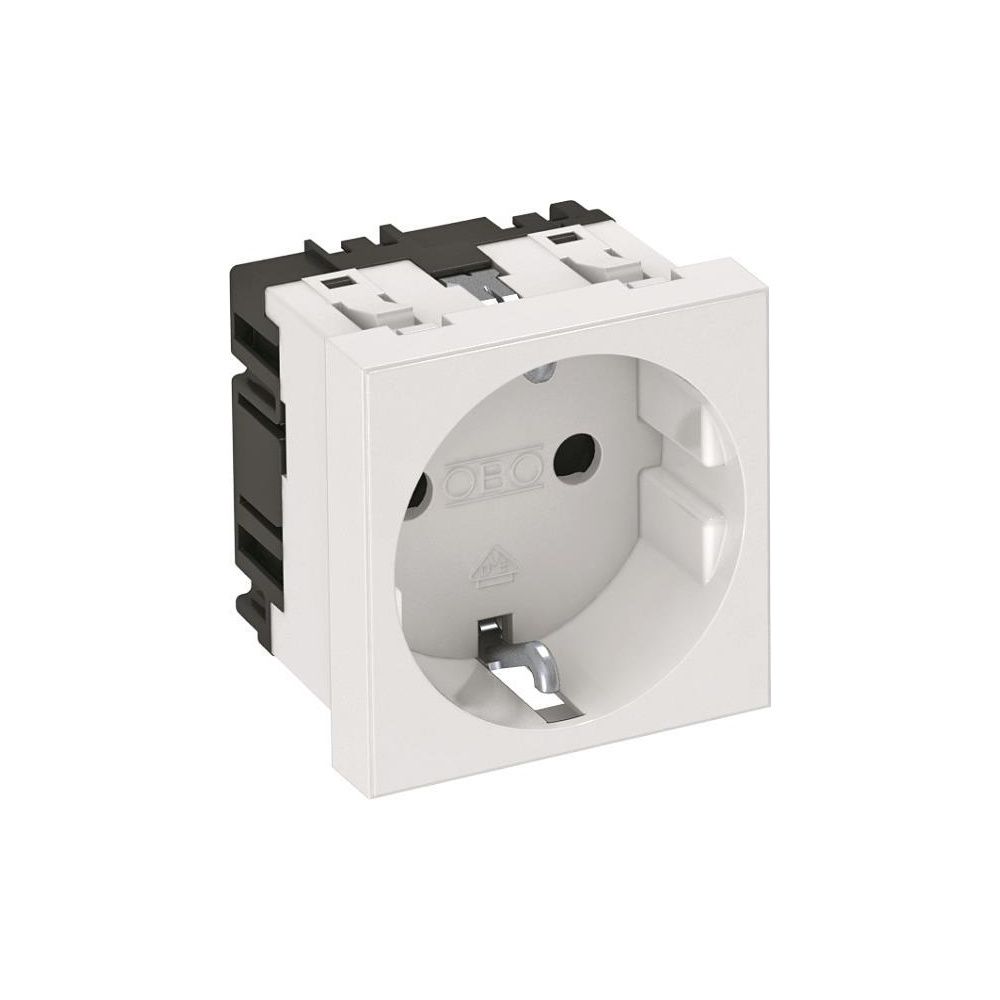 OBO Bettermann Schutzkontaktsteckdose STD-D0 RW1, 16A 250V, Kunststoff, Reinweiß... OBO-6120008 4012196046966 (Abb. 2)