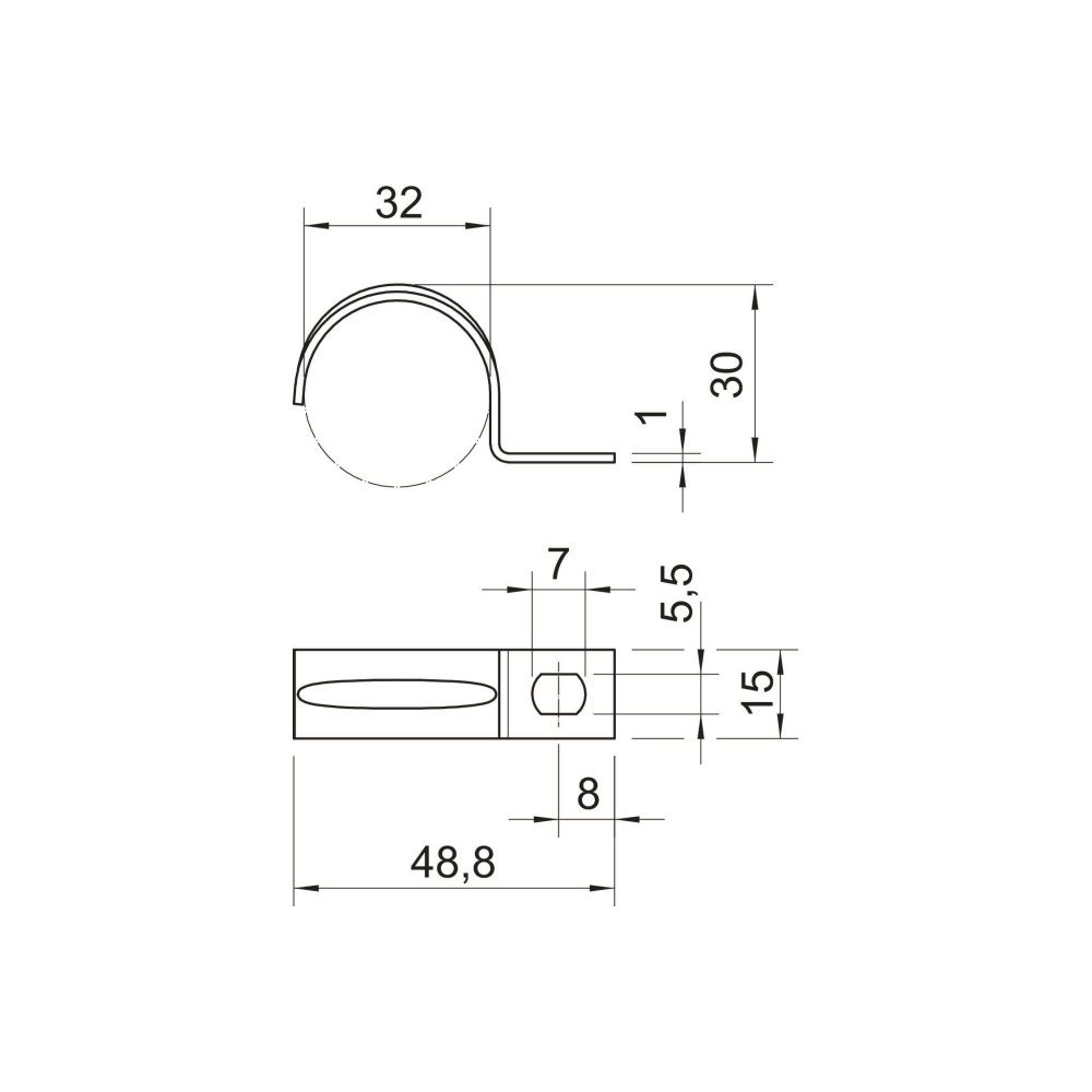 OBO Bettermann Befestigungsschelle 604 32mm einlappig, 32mm, Stahl, galvanisch verzinkt... OBO-1003321 4012195566953 (Abb. 2)