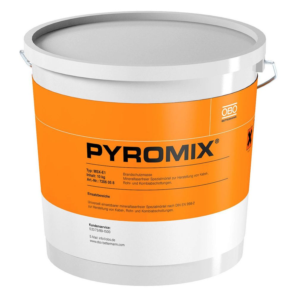 OBO Bettermann Brandschutzmörtel PYROMIX MSX-E1, 10kg, rund, 7206058... OBO-7206058 4012195850083 (Abb. 2)