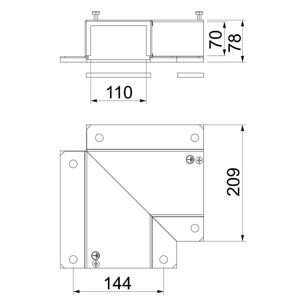 OBO Bettermann Flachwinkel BSKM-FW 0711, 70x110mm, 90 Grad, Stahl, bandverzinkt... OBO-7216330 4012195917281 (Abb. 3)