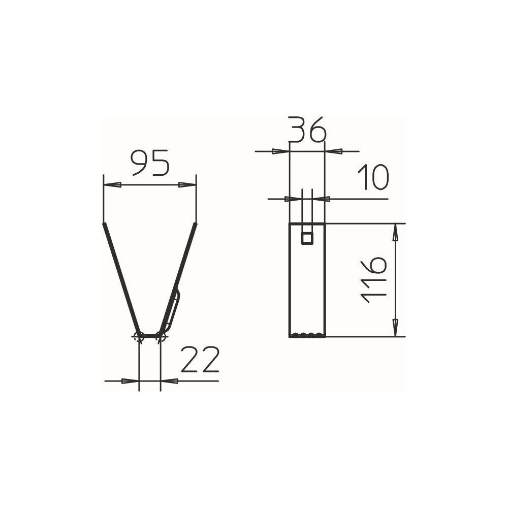 OBO Bettermann Trapezbefestigung TPB 100, 100x116x36mm, Stahl, Zink... OBO-6357506 4012195523666 (Abb. 3)