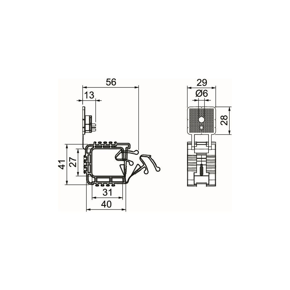 OBO Bettermann Grip-Sammelhalterung 2031 10, 10x NYM 3x1,5, Kunststoff, Grau... OBO-2205380 4012196773572 (Abb. 2)