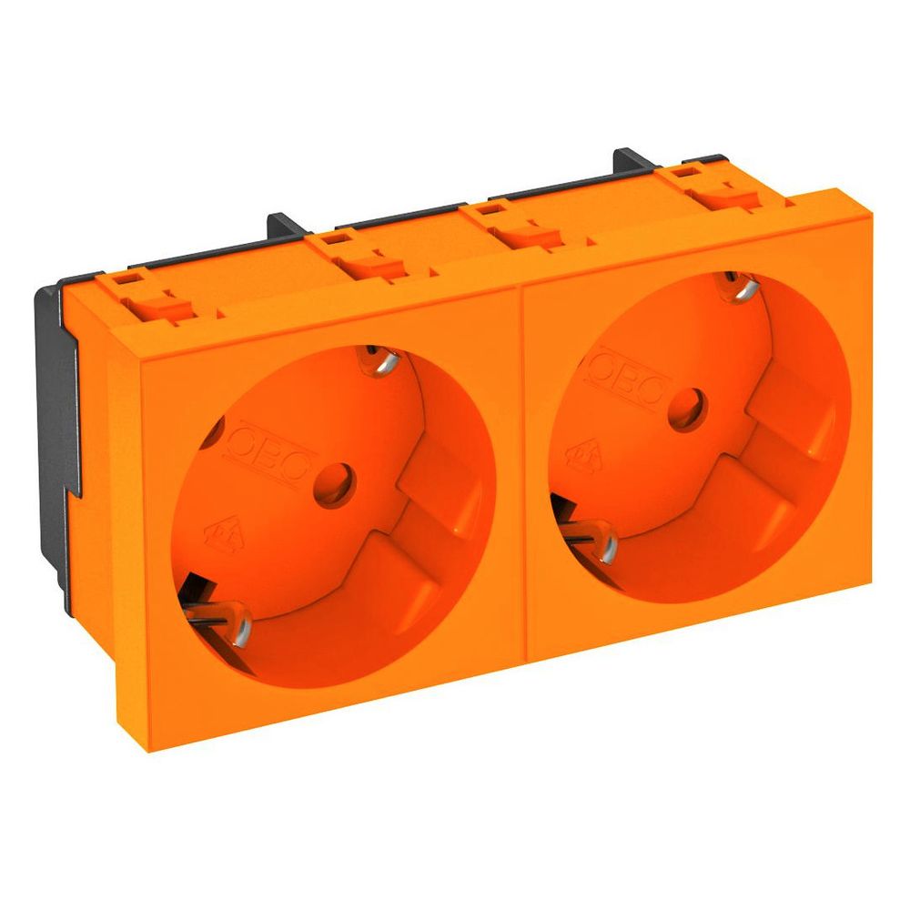 OBO Bettermann Schutzkontakt-Steckdose STD-D3S ROR2 33 Grad 2-fach, 16A 250V, Kunststoff, ... OBO-6120105 4012197255879 (Abb. 3)