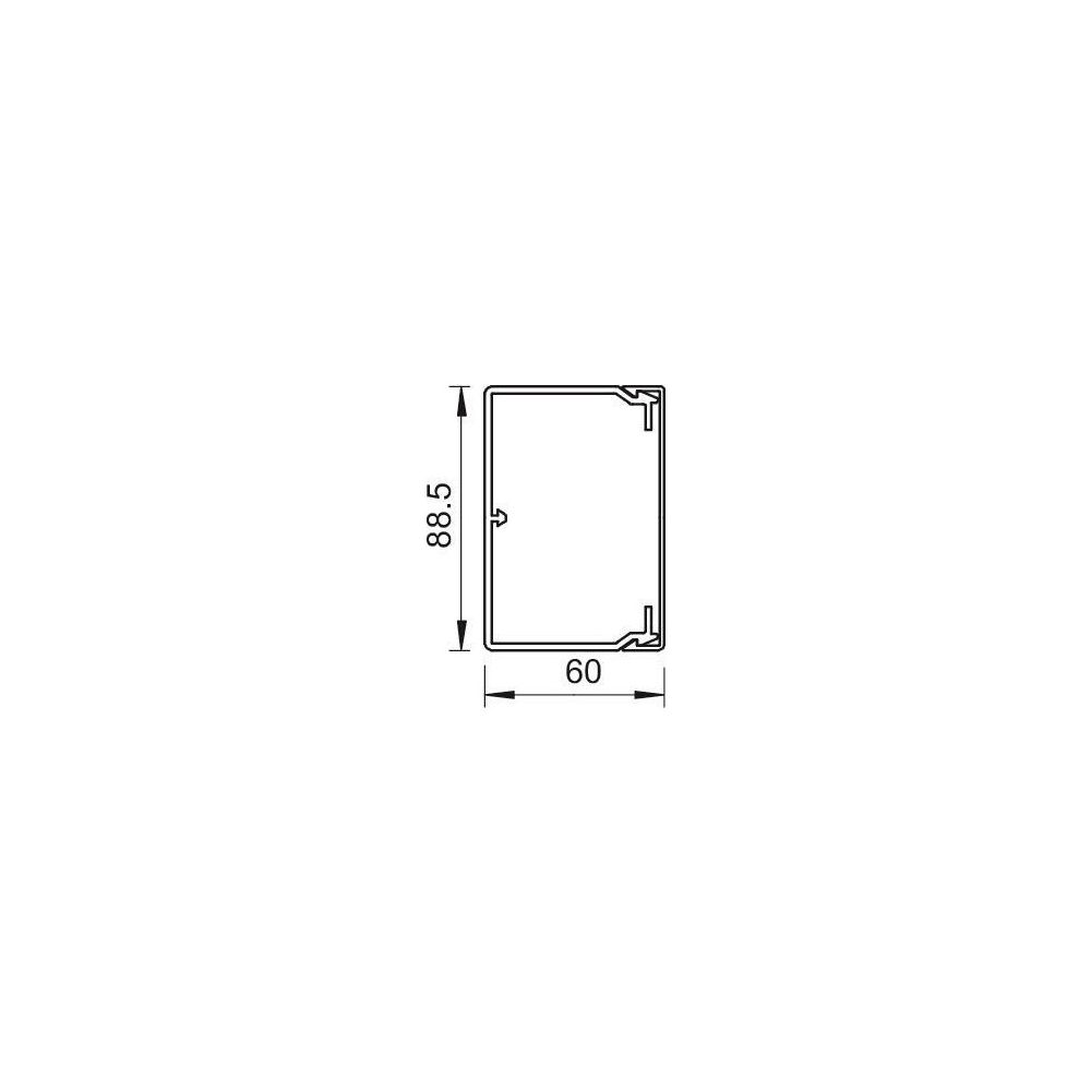 OBO Bettermann Wand- und Deckenkanal WDK60090, 60x90x2000mm, PVC, Lichtgrau... OBO-6027113 4012196668052 (Abb. 3)